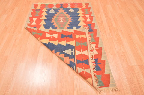 Kilim Orange Hand Knotted 310 X 58 Area Rug 100-89875 Image 6