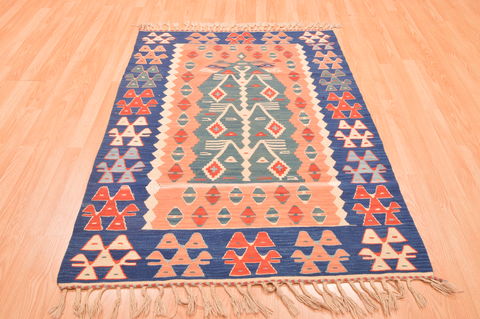Kilim Red Flat Woven 38 X 56 Area Rug 100-89876 Image 1