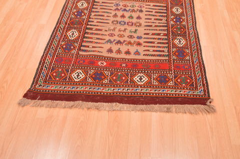 Kilim Red Flat Woven 310 X 47 Area Rug 100-89877 Image 2