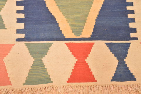Kilim Blue Hand Knotted 39 X 57 Area Rug 100-89881 Image 8