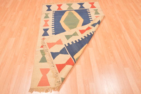 Kilim Blue Hand Knotted 39 X 57 Area Rug 100-89881 Image 9