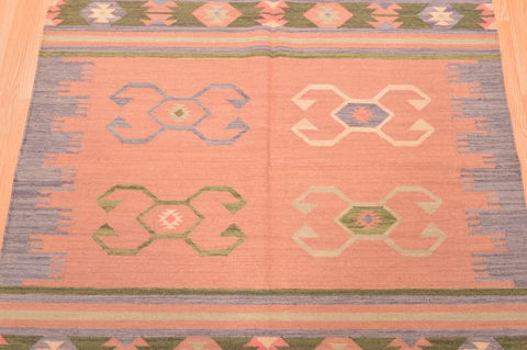Kilim Green Flat Woven 46 X 60 Area Rug 100-89882 Image 9