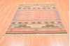 Kilim Green Flat Woven 46 X 60  Area Rug 100-89882 Thumb 1