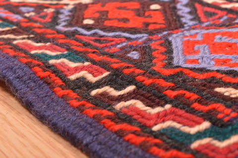 Kilim Red Square Hand Knotted 310 X 46 Area Rug 100-89884 Image 11