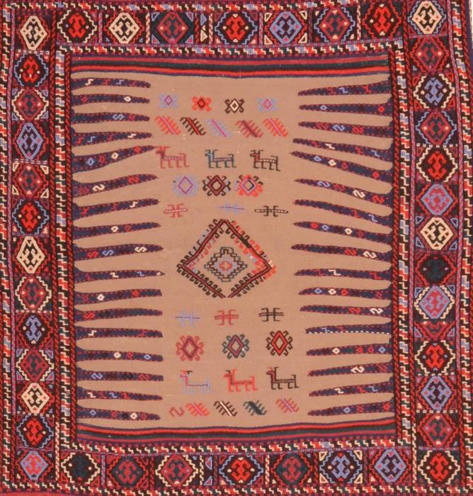 Kilim Red Square Hand Knotted 310 X 46 Area Rug 100-89884 Image 0