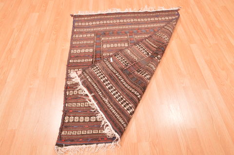 Kilim Brown Hand Knotted 39 X 48 Area Rug 100-89885 Image 11