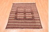 Kilim Brown Hand Knotted 39 X 48  Area Rug 100-89885 Thumb 4