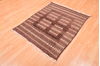 Kilim Brown Hand Knotted 39 X 48  Area Rug 100-89885 Thumb 5