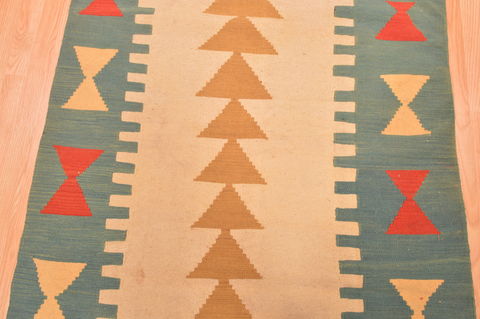 Kilim Green Hand Knotted 310 X 55 Area Rug 100-89887 Image 10
