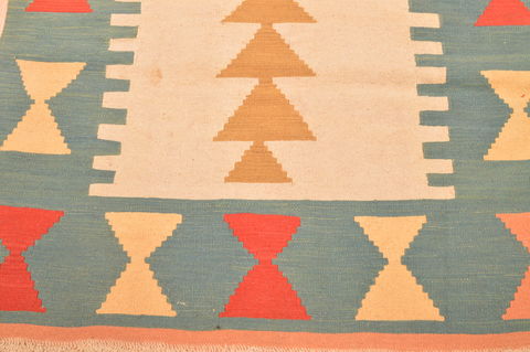 Kilim Green Hand Knotted 310 X 55 Area Rug 100-89887 Image 8