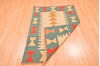 Kilim Green Hand Knotted 310 X 55  Area Rug 100-89887 Thumb 12