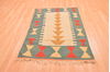 Kilim Green Hand Knotted 310 X 55  Area Rug 100-89887 Thumb 1