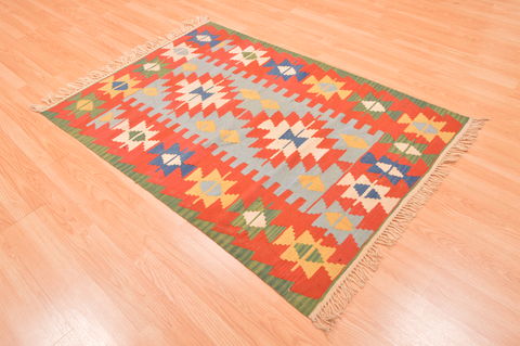 Kilim Red Flat Woven 310 X 55 Area Rug 100-89888 Image 3
