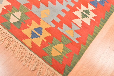 Kilim Red Flat Woven 310 X 55 Area Rug 100-89888 Image 7