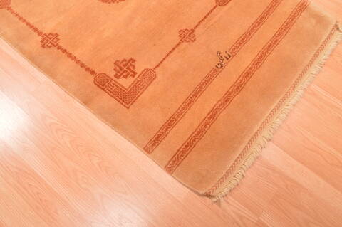 Gabbeh Yellow Hand Knotted 34 X 511  Area Rug 100-89893 Image 11