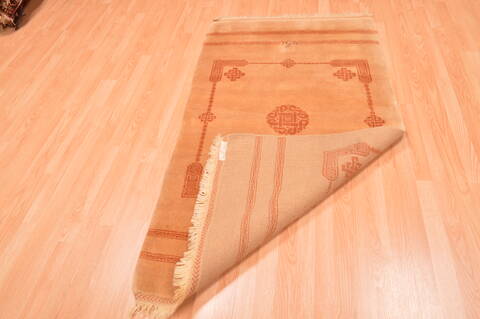 Gabbeh Yellow Hand Knotted 34 X 511  Area Rug 100-89893 Image 15