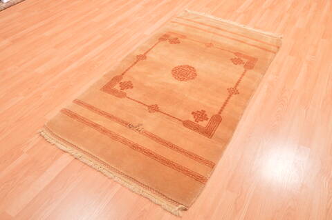 Gabbeh Yellow Hand Knotted 34 X 511  Area Rug 100-89893 Image 2