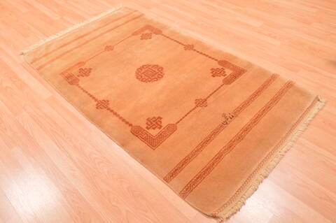 Gabbeh Yellow Hand Knotted 34 X 511  Area Rug 100-89893 Image 3
