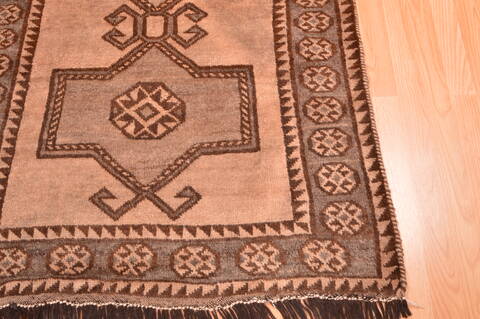 Gabbeh Brown Hand Knotted 36 X 63  Area Rug 100-89895 Image 10