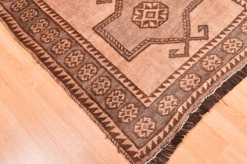 Gabbeh Brown Hand Knotted 36 X 63  Area Rug 100-89895 Image 11