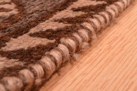 Gabbeh Brown Hand Knotted 36 X 63  Area Rug 100-89895 Image 13