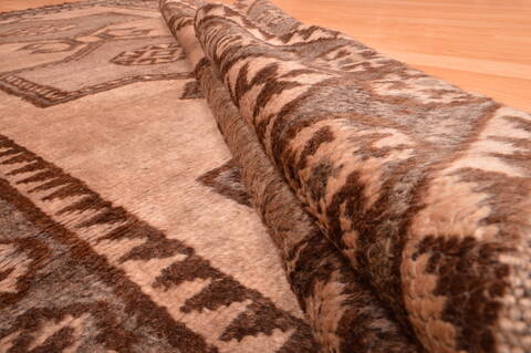 Gabbeh Brown Hand Knotted 36 X 63  Area Rug 100-89895 Image 14