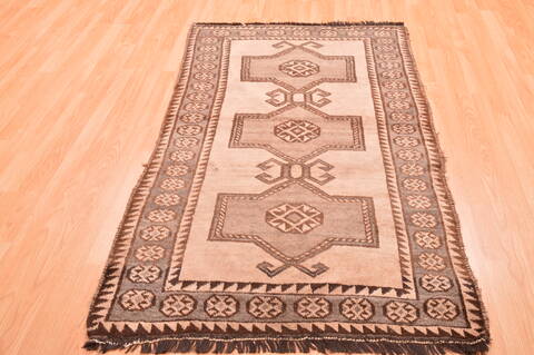 Gabbeh Brown Hand Knotted 36 X 63  Area Rug 100-89895 Image 1
