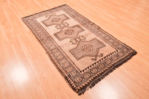 Gabbeh Brown Hand Knotted 36 X 63  Area Rug 100-89895 Image 3