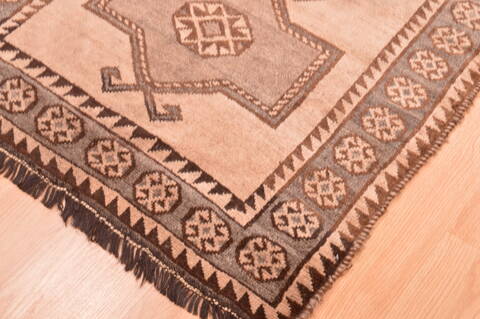Gabbeh Brown Hand Knotted 36 X 63  Area Rug 100-89895 Image 6