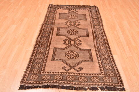 Gabbeh Brown Hand Knotted 36 X 63  Area Rug 100-89895 Image 7