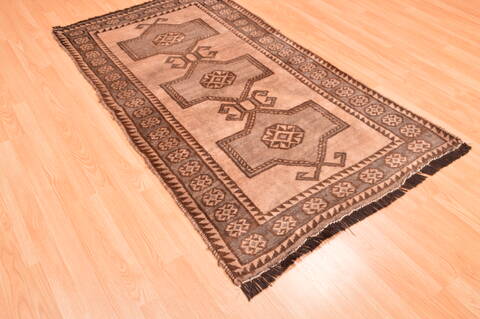 Gabbeh Brown Hand Knotted 36 X 63  Area Rug 100-89895 Image 8