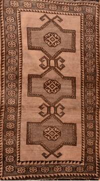 Gabbeh Brown Hand Knotted 3'6" X 6'3"  Area Rug 100-89895