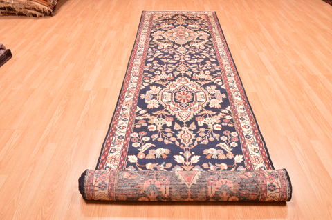Nahavand Blue Runner Hand Knotted 33 X 157 Area Rug 100-89897 Image 5