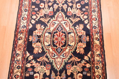 Nahavand Blue Runner Hand Knotted 33 X 157 Area Rug 100-89897 Image 8
