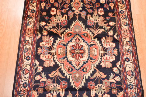 Nahavand Blue Runner Hand Knotted 33 X 157 Area Rug 100-89897 Image 9