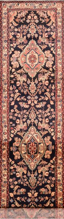 Nahavand Blue Runner Hand Knotted 33 X 157 Area Rug 100-89897 Image 0