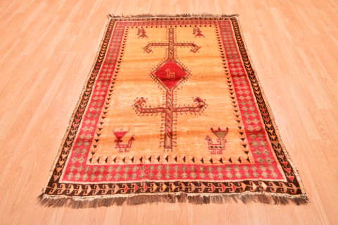 Gabbeh Red Hand Knotted 310 X 59 Area Rug 100-89902 Image 1