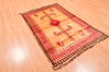 Gabbeh Red Hand Knotted 310 X 59  Area Rug 100-89902 Thumb 3