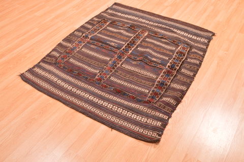 Baluch Brown Square Flat Woven 41 X 46 Area Rug 100-89903 Image 2