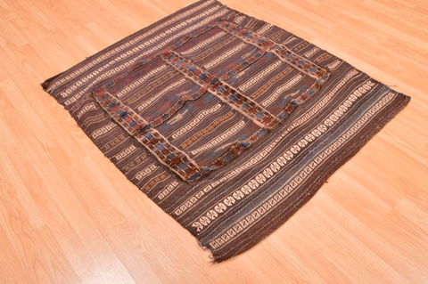 Baluch Brown Square Flat Woven 41 X 46 Area Rug 100-89903 Image 5