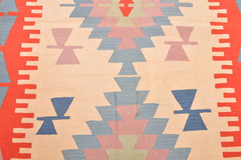 Kilim Red Hand Knotted 38 X 57 Area Rug 100-89904 Image 11