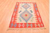 Kilim Red Hand Knotted 38 X 57 Area Rug 100-89904 Thumb 1