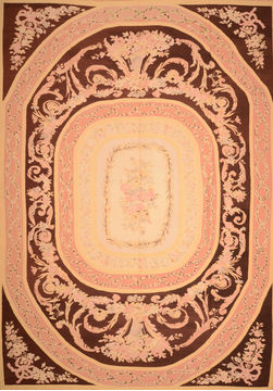 Romania Aubusson Yellow Rectangle 12x15 ft Wool Carpet 89905