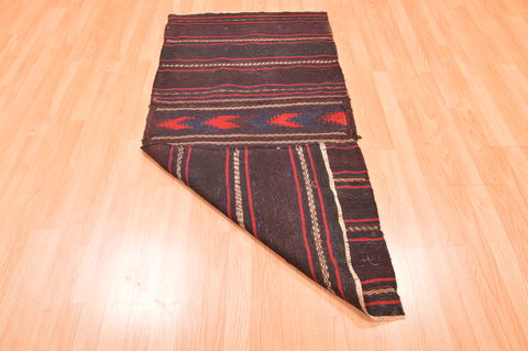 Kilim Brown Flat Woven 27 X 57 Area Rug 100-89907 Image 10