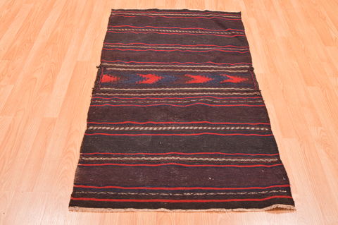 Kilim Brown Flat Woven 27 X 57 Area Rug 100-89907 Image 1