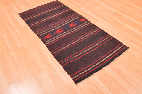 Kilim Brown Flat Woven 27 X 57 Area Rug 100-89907 Image 5