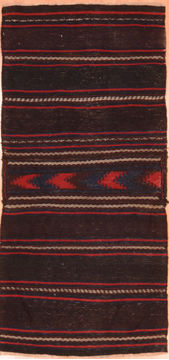 Kilim Brown Flat Woven 2'7" X 5'7"  Area Rug 100-89907