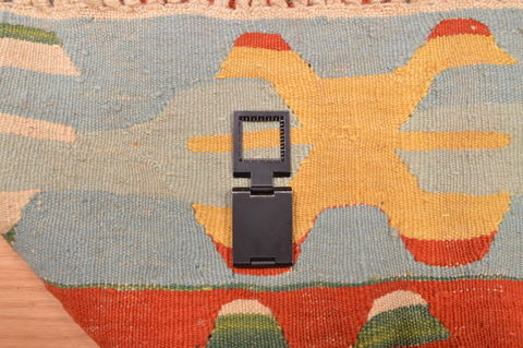Kilim Blue Hand Knotted 38 X 56 Area Rug 100-89908 Image 14