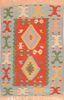 Kilim Blue Hand Knotted 38 X 56 Area Rug 100-89908 Thumb 0