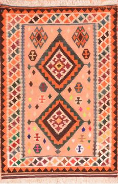 Qashqai Orange Flat Woven 3'1" X 4'6"  Area Rug 100-89910